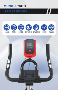 Thép Trong Nhà Nhà Sử Dụng Tập Thể Dục Quay Xe Đạp Trong Nhà Đi Xe Đạp Xe Đạp Với Vành Đai Ổ Đĩa Hệ Thống Với Xử Lý Xung - Product Image 3