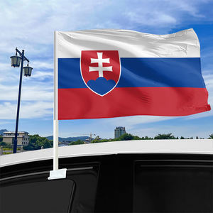 <span class=keywords><strong>Drapeau</strong></span> de voiture <span class=keywords><strong>slovaque</strong></span> direct d'usine personnalisé 12*18 pouces 100% polyester fort résistant à l'usure impression recto verso <span class=keywords><strong>drapeau</strong></span> de voiture <span class=keywords><strong>slovaque</strong></span> - Product Image 2