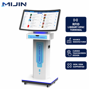 Terminal de Inicio de Sesión Personal para Lectores, Kiosco de Consulta y Recuperación de Información de Autoservicio con Pantalla Táctil OPAC y WiFi Plateado - Product Image 1