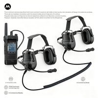 Casque de course sans fil ENC, casque supra-auriculaire BT 5.5 avec scanner de fréquence, connexion double casque pour radio d'équipe, ROHS