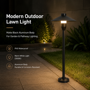 Lampe de jardin extérieure moderne en aluminium, étanche IP65, blanc chaud 3000K, LED 5W pour éclairage paysager de jardin et allées - Product Image 2