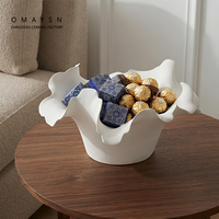 Mangkuk Keramik Vintage Omaysn, Mangkuk Bunga Keramik, Mangkuk Buah Keramik, Mangkuk Buah Keramik Organik Bergelombang, Mangkuk Keramik Chaozhou