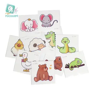 Premi scolastici regali dei cartoni animati simpatici simpatici <span class=keywords><strong>cani</strong></span> gatti divertenti <span class=keywords><strong>tatuaggi</strong></span> temporanei adesivi forniture animali cucciolo tatuaggio adesivi - Product Image 1