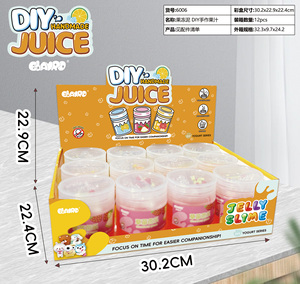 ชุดทำสไลม์ DIY แบบใหม่ปี 2025 สไลม์เยลลี่พลาสติกทำมือ สีชมพู พีช เหลือง ส้ม รสผลไม้ - Product Image 5