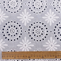 Joli tournesol sec blanc africain voile fleur dentelle suisse 100% coton oeillet tissu pour robe