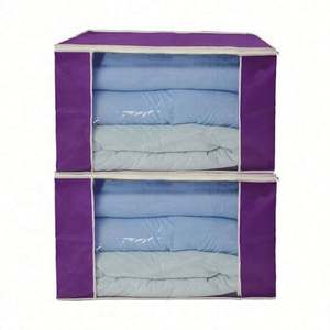 Durable Bedding Blankets Organizer Folding Blanket Quilt Large Canvas Bags Clear Zipper Clothes Storage Bags - Product Image 1