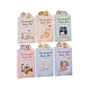 10 marque-pages par paquet, marque-pages brodés, série Good Night Cute Pets, thème décoratif aux couleurs macaron - Product Image 5