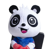 Balle de hockey sur mesure mascotte jouet animal en peluche doux panda peluche jouet usine
