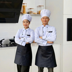Bulk Supply Chef Coat Long Sleeve <b>White</b> Double Breasted Breathable Quick Dry Kitchen Bakery Catering Staff Uniform Custom Br - Product Image 3
