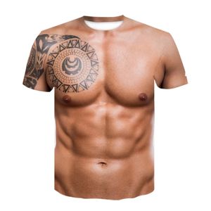 T-shirts imprimés en 3D tendance pour hommes, manches courtes, fitness, corps musclé, t-shirt 3D pour <span class=keywords><strong>homme</strong></span>, streetwear, tee-shirt d'été décontracté, haut à <span class=keywords><strong>tatouage</strong></span> - Product Image 1