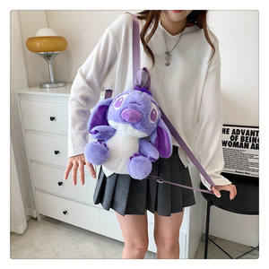 Sac à dos double à motif de dessin animé en diagonale, style fête, machine à griffes, échange de poupées, sac à dos pour fille, cœur, peluche, poupée - Product Image 1