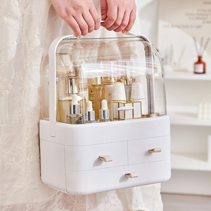 <strong>Skincare</strong> Organizers Makeup Organizer Box Cosmetic Storage <strong>Holder</strong> with Lid and Handle for Vanity - Product Image 5
