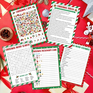 Juego <span class=keywords><strong>de</strong></span> Cartas para Fiestas Navideñas, Pictionary <span class=keywords><strong>de</strong></span> Navidad, Busca la Palabra, Juego <span class=keywords><strong>de</strong></span> Palabras, Suministros para Fiestas Navideñas <span class=keywords><strong>de</strong></span> Invierno - Product Image 4