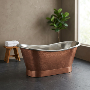 Bañera Metálica Ovalada de Cobre para Adultos, Bañera Independiente - Product Image 2