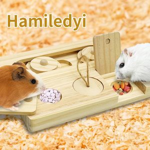 現代的な小動物用採餌玩具 - ウサギ用の隠れおやつ付きインタラクティブ木製嗅覚パズル（退屈解消） - Product Image 6