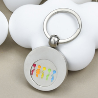 Porte-clés jeton de chariot en émail personnalisé de haute qualité, porte-clés en métal au design sur mesure pour souvenir d'entreprise