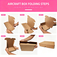 Boîte d'emballage cadeau de luxe personnalisée et recyclable, design avancé, carton robuste de style avion, doublure en éponge, pour chaussettes de vente au détail