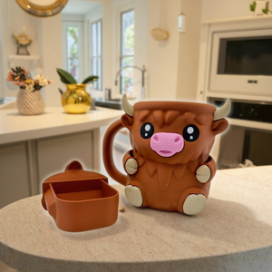 2025 phong cách mới tùy chỉnh 3D in ấn vùng cao bò Ice Cream cup với ngăn kéo phim hoạt hình ice cream Cup cho kidsp - Product Image 2