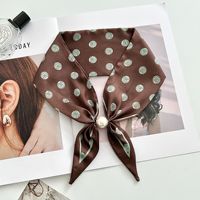 Écharpe en satin à boucle magnétique détachable, motif imprimé multicolore, petite écharpe de cou, motif personnalisé disponible, accessoire Canshow