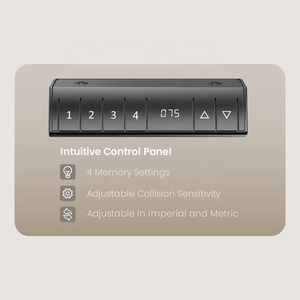 Elektrisch verstelbaar bureauframe met vier poten, hoogteverstelbaar, ergonomisch, 100 kg draagvermogen, <span class=keywords><strong>2</strong></span> dubbele motoren, modern, voor thuiskantoor, staand bureau - Product Image 3