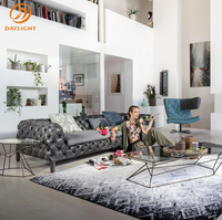 Fabrik benutzer definierte Luxus billig Chester Pull Button Sofa Chesterfield-Sofa Lederset 3-Sitzer Chesterfield Bar Möbel