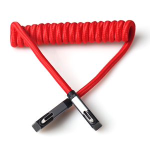 <span class=keywords><strong>C</strong></span>âble de données enroulé en nylon à 90 degrés mâle à mâle de type <span class=keywords><strong>C</strong></span> <span class=keywords><strong>C</strong></span>âble rouge - Product Image 6
