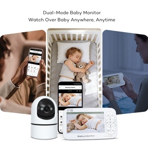 Moniteur bébé avec écran HD IPS de 5 pouces, mode VOX, batterie 5000 mAh, détection des pleurs du bébé, caméra WiFi, <span class=keywords><strong>babyphone</strong></span>, caméra pour bébé - Product Image 3