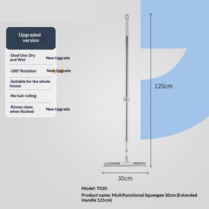 ไม้กวาดวิเศษแบบใหม่ 3 in 1 ที่ปัดพื้น ผ้าคลุมไม้ถูพื้นซิลิโคน ไม้กวาดห้องน้ำ - Product Image 2