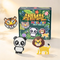 Kit de Perles Thermocollantes DIY pour Enfants, Thème Animaux (Dinosaures, Chiens, Licornes), Jouet Éducatif et Artisanal, Cadeau d'Anniversaire