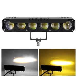 Projecteur LED à 6 lentilles, lumière blanche et jaune, phare LED pour moto, lumière de travail auxiliaire - Product Image 4