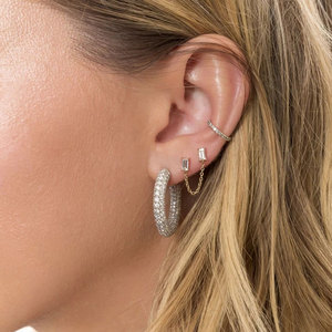 Argent sterling S925 plaqué or 18 carats, cadeau personnalisé, fête, mariage, zircon coloré, géométrique, créatif, simple - Product Image 6