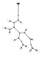Lampe led suspendue en laiton et verre au design simpliste, design moderne, luminaire décoratif d'intérieur, idéal pour des escaliers