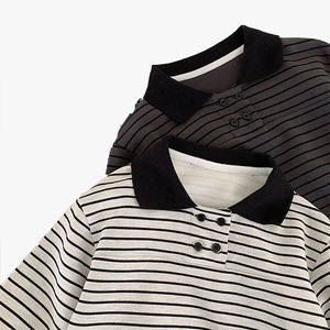 เสื้อโปโลเด็ก 2026 ฤดูใบไม้ผลิใหม่สไตล์เกาหลีลายทางแขนยาวเสื้อโปโลสำหรับเด็กผู้ชายเด็กผู้หญิงเด็กวัยหัดเดิน - Product Image 1