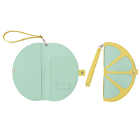 Nouveau Porte-Passeport en Cuir PU Motif Tranche de Citron, Porte-Documents et Étui à Cartes avec Emplacements et Dragonne, Accessoire de Voyage Idéal