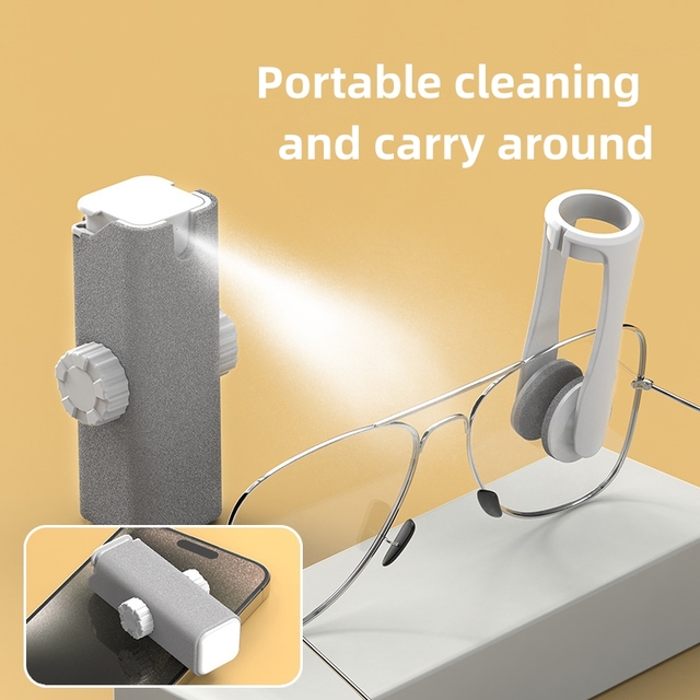 Q5Y Glasses Cleaning Kit Mobile Screen Cleaning Spray Decompression Gyro Spray Dust Cleaner