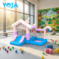 Château Gonflable Extérieur YOJA Combo pour Enfants, Structure Gonflable en Tissu Oxford avec Piscine à Balles, Installation Facile, 3 Personnes, Garantie 1 An