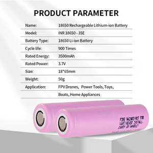 EU-Lagerbestand Original SAM INR18650 35E Zylindrische Lithium-Ionen-Batterie 3,6V 3500mAh 10A Entladungsmodell E-Bike Wiederaufladbare Batterie - Product Image 2