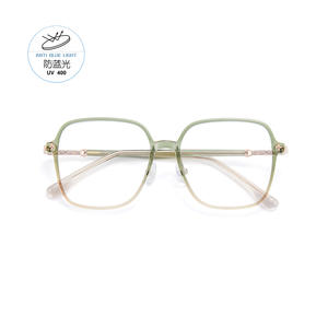 Montures de lunettes carrées Danyang, monture intégrale en métal Tr90, verres en résine anti-lumière bleue, lunettes optiques unisexes 210666 - Product Image 1