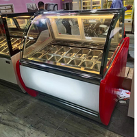 Réfrigérateur de présentation commercial pour supermarchés et cafés : Vitrine extra-large pour desserts