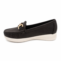 Mocassins personnalisés avec logo pour femmes, légers, lumineux, antidérapants, brodés, plateforme à semelle épaisse, mode printemps-automne, vente en gros
