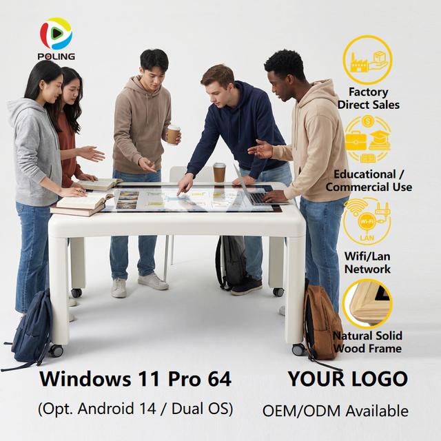 Supports Educational Commercial Use Multi Interface Touch Screen Table Bluetooth Wifi Support Interactive Smart Digital Table