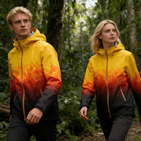 Veste de pluie légère pour homme aux couleurs dégradées, imperméable, coupe-vent, respirante, idéale pour les voyages, la randonnée, la course à pied, équipement de plein air