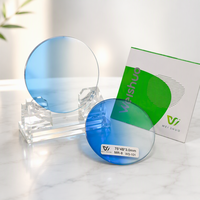 Lentille optique HMC Weishuo WS-101 MR8 en deux parties, couleur personnalisée, indice élevé 160, résine teintée bleu foncé, vente en gros, usine OEM ODM