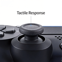 Manette sans fil P4 à fonctionnalités complètes pour PS4 avec barre lumineuse, double vibration moteur, gyroscope, manette de jeu Mantte Controles
