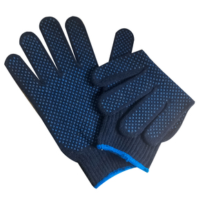 laboral productos de PVC adhesivo de doble cara de tejer algodón anti-slip seguridad guantes de trabajo de ventas - Product Image 6
