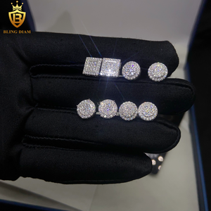 En Stock Mode HipHop Style VVS Moissanite <span class=keywords><strong>Boucle</strong></span> <span class=keywords><strong>D</strong></span>'<span class=keywords><strong>oreille</strong></span> Glacé Moissanite <span class=keywords><strong>Diamant</strong></span> Boucles <span class=keywords><strong>D</strong></span>'oreilles 925 <span class=keywords><strong>Argent</strong></span> Boucles <span class=keywords><strong>D</strong></span>'oreilles Hommes Femmes - Product Image 5