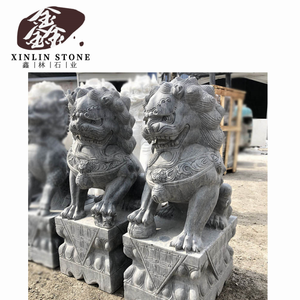 Đá Cẩm Thạch tình trạng đá tối sư tử điêu khắc khắc tượng vườn điêu khắc đá khắc tùy chỉnh 1.2m 1.5m 1.8m 2m - Product Image 1