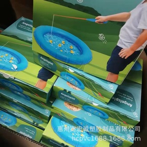 Piscine gonflable de pêche en PVC pour enfants avec canards, jouet aquatique d'intérieur et d'extérieur pour enfants - Product Image 2