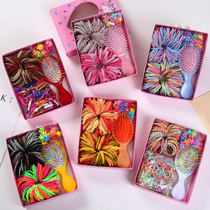 221/321 pz/scatola per bambini cravatte per capelli pettine per capelli combinazione Set Scrunchie accessori per capelli ragazza corda regalo - Product Image 1