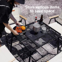 Table à manger pliante en aluminium moderne et légère pour le camping, les pique-niques et les meubles d'extérieur portables pour les écoles